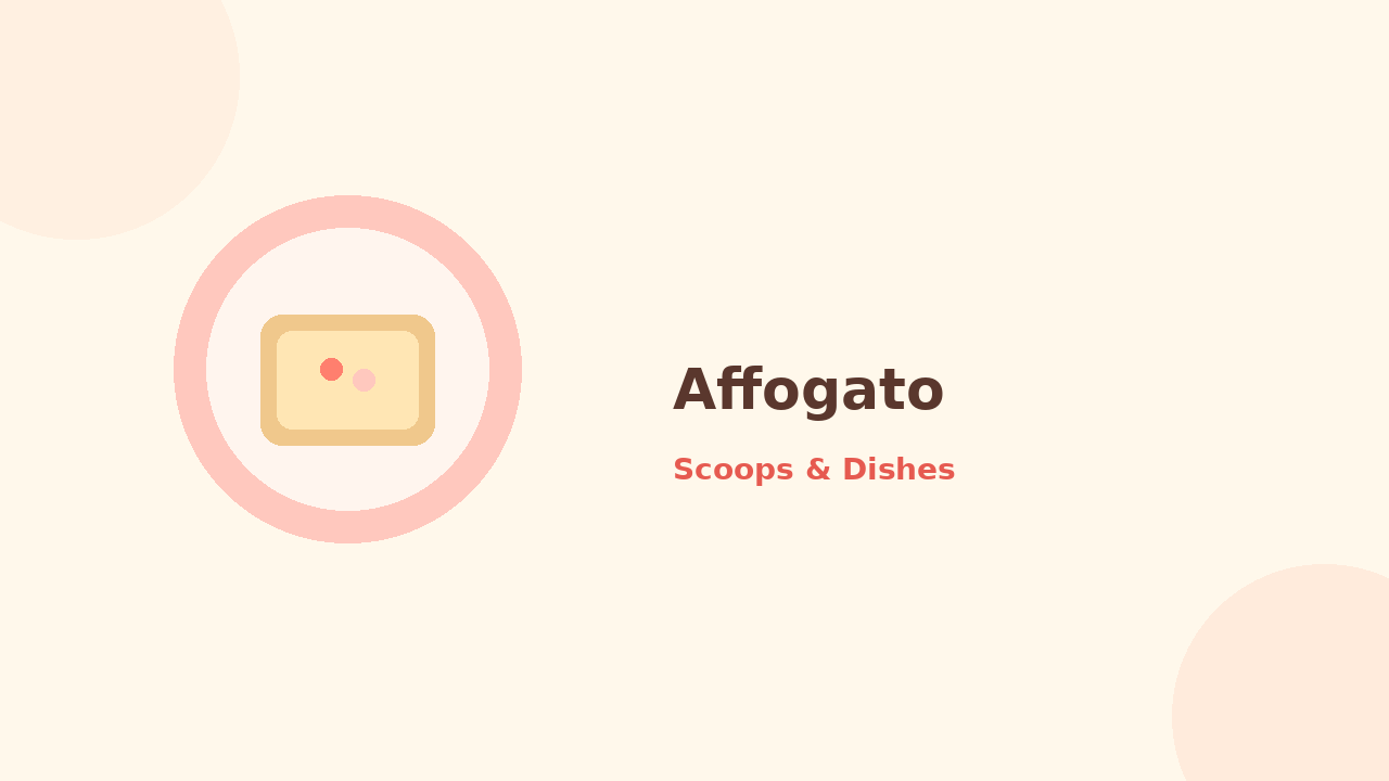 Affogato — cartoon recipe illustration