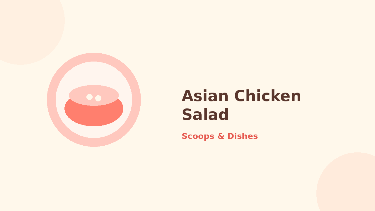 Asian Chicken Salad — cartoon recipe illustration
