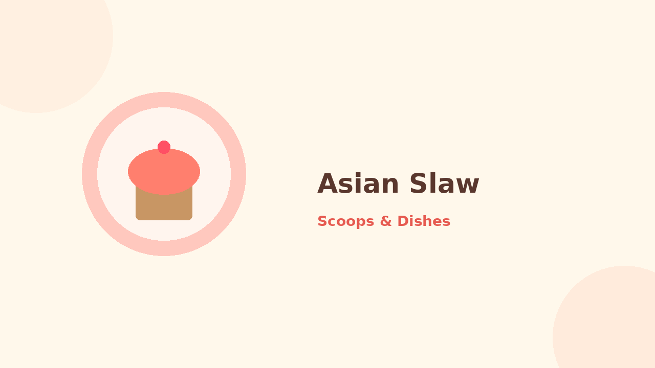 Asian Slaw — cartoon recipe illustration