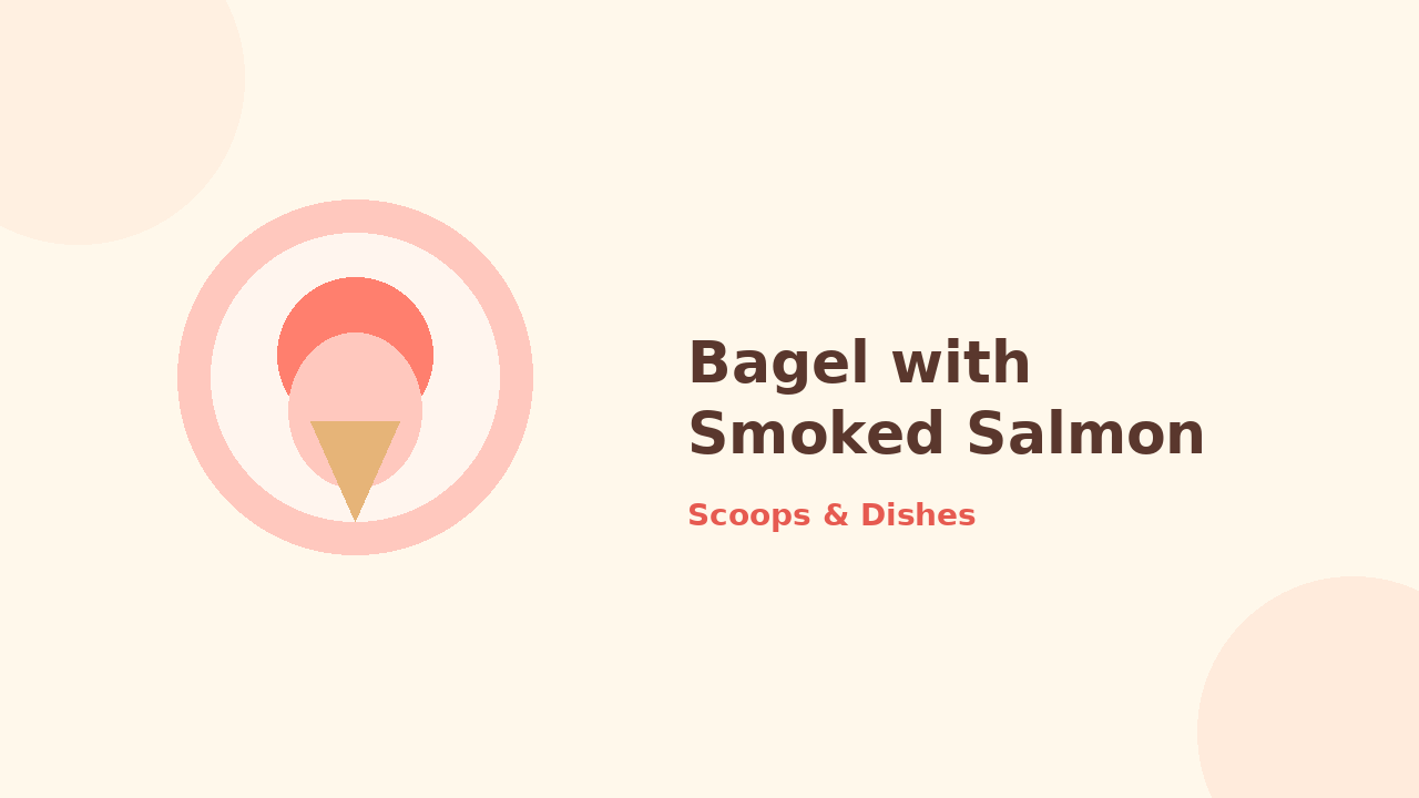 Bagel with Smoked Salmon — cartoon recipe illustration
