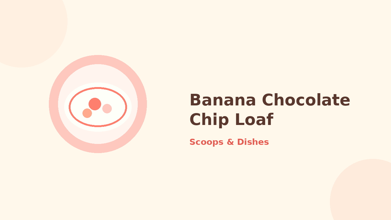 Banana Chocolate Chip Loaf — cartoon recipe illustration
