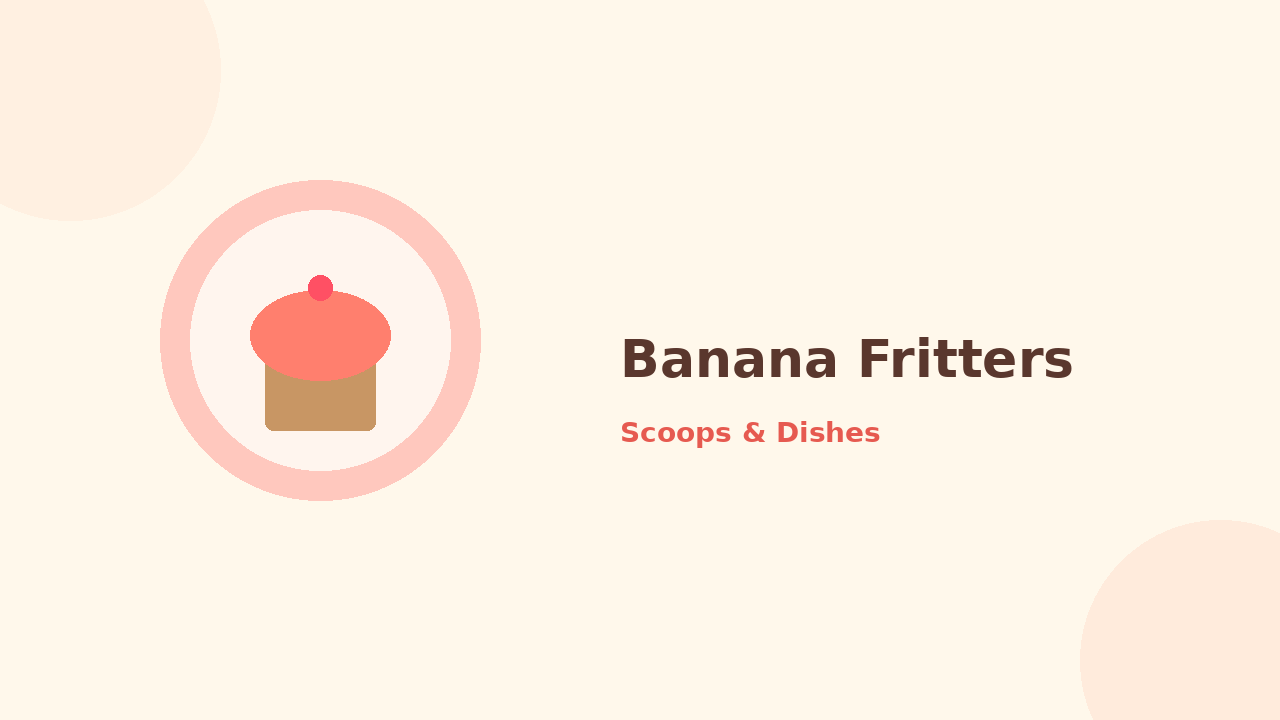 Banana Fritters — cartoon recipe illustration