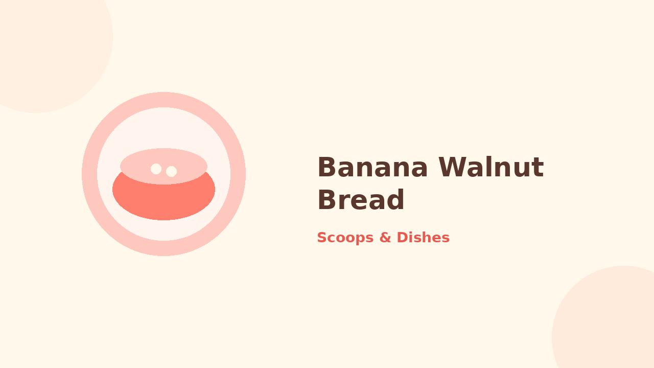 Banana Walnut Bread — cartoon recipe illustration