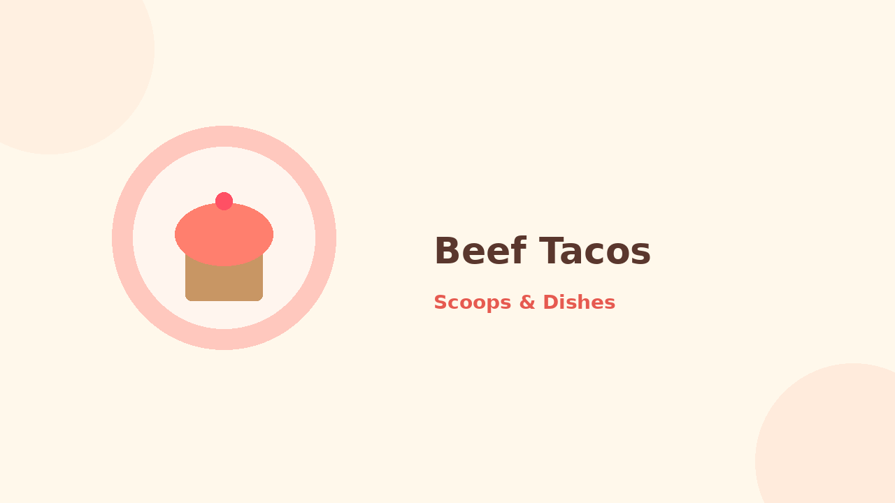 Beef Tacos — cartoon recipe illustration