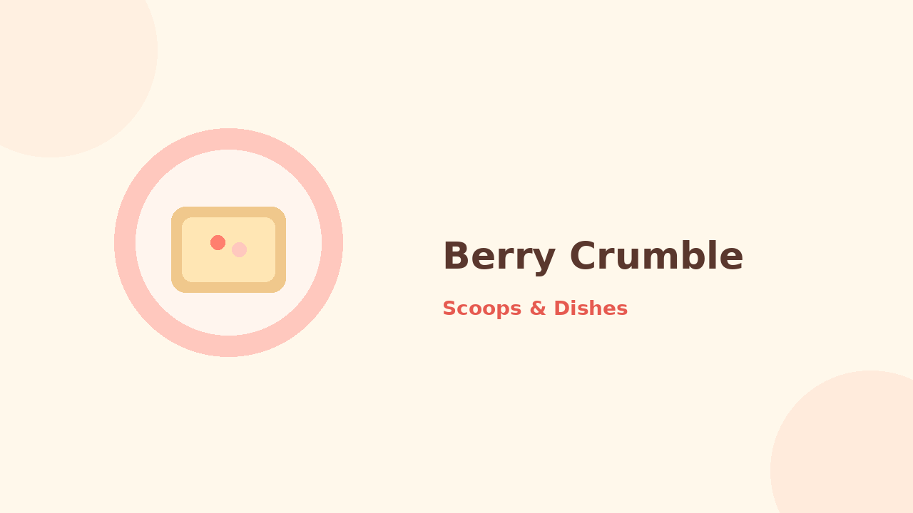 Berry Crumble — cartoon recipe illustration