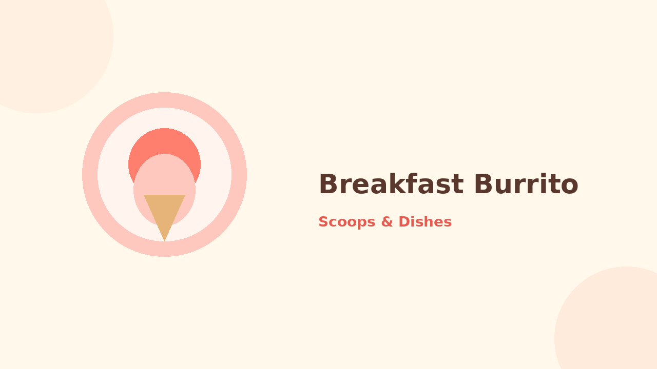Breakfast Burrito — cartoon recipe illustration