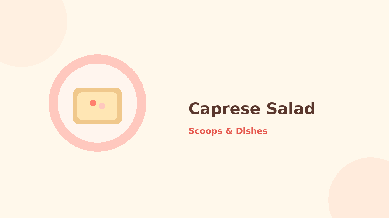 Caprese Salad — cartoon recipe illustration