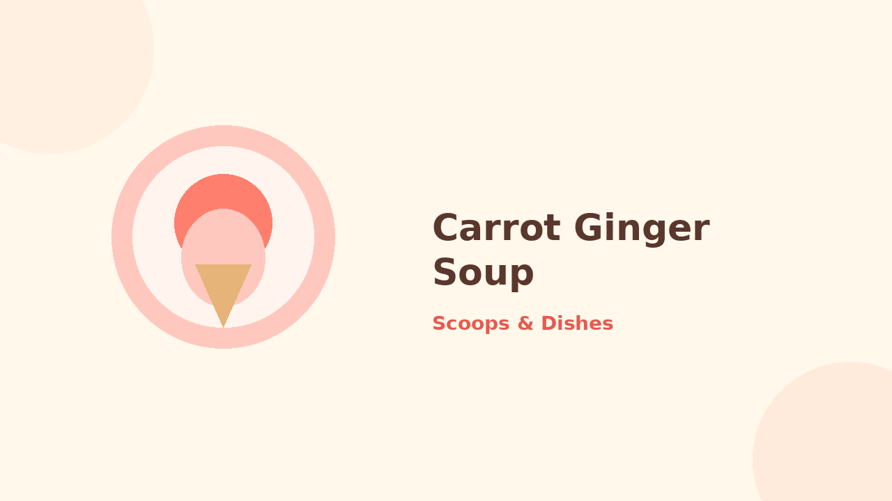 Carrot Ginger Soup — cartoon recipe illustration