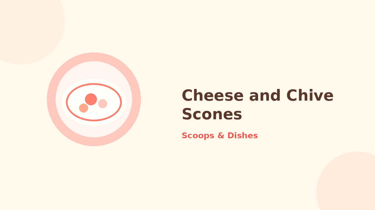 Cheese and Chive Scones — cartoon recipe illustration