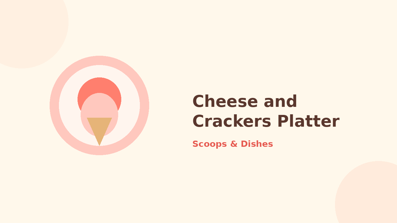 Cheese and Crackers Platter — cartoon recipe illustration