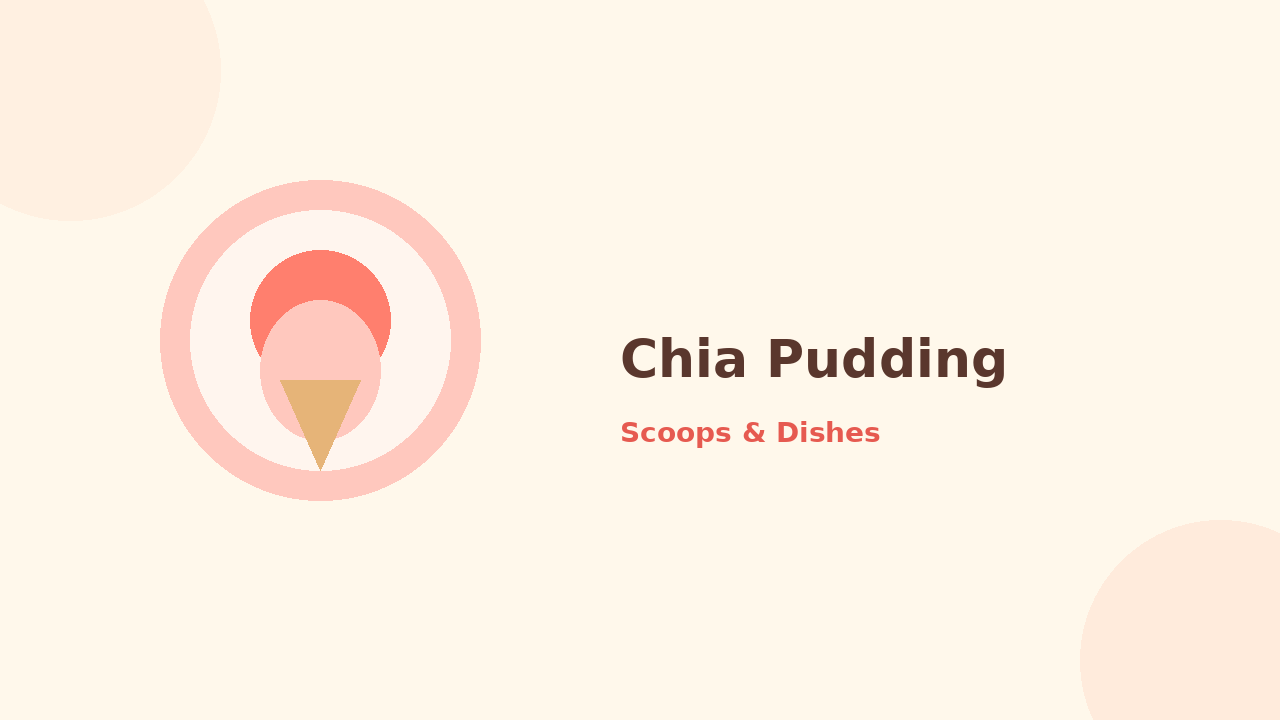 Chia Pudding — cartoon recipe illustration