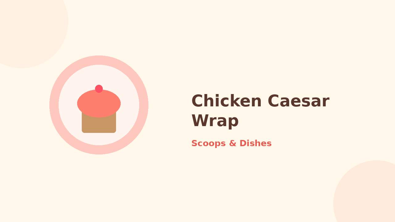Chicken Caesar Wrap — cartoon recipe illustration