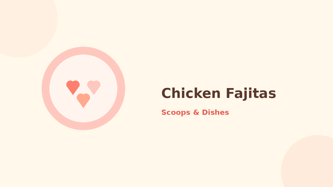 Chicken Fajitas — cartoon recipe illustration