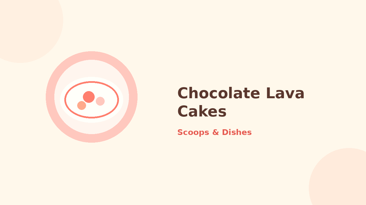 Chocolate Lava Cakes — cartoon recipe illustration