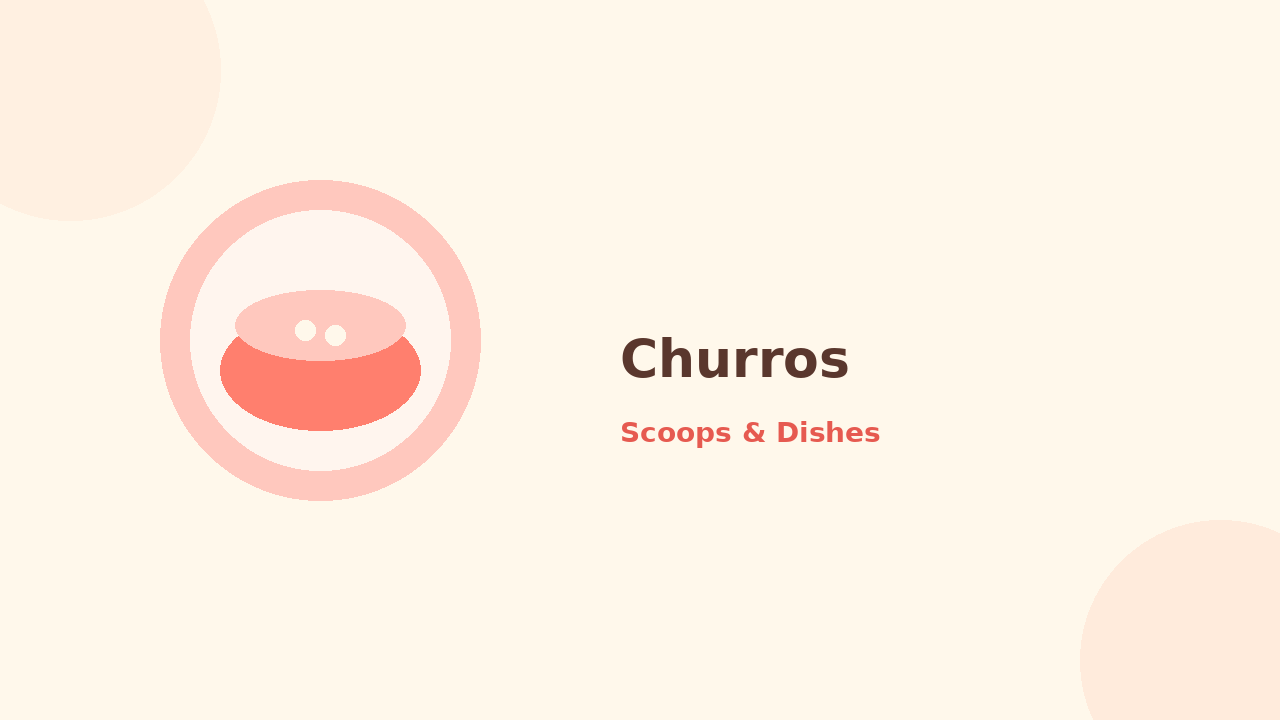 Churros — cartoon recipe illustration