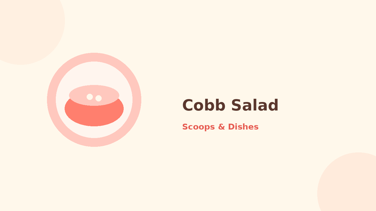 Cobb Salad — cartoon recipe illustration