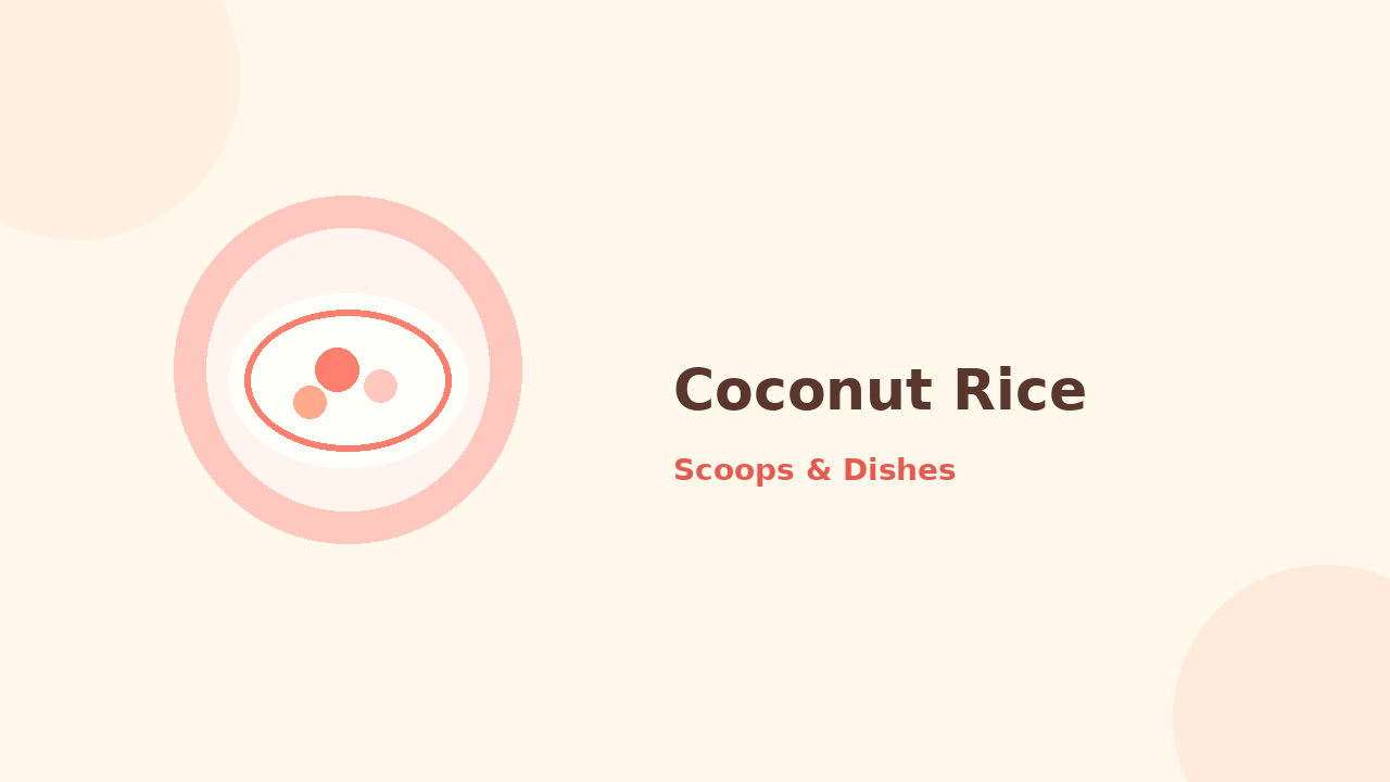 Coconut Rice — cartoon recipe illustration