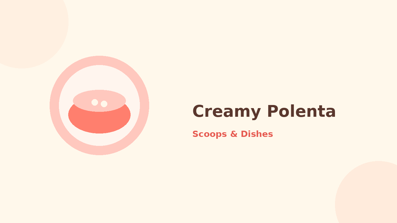Creamy Polenta — cartoon recipe illustration