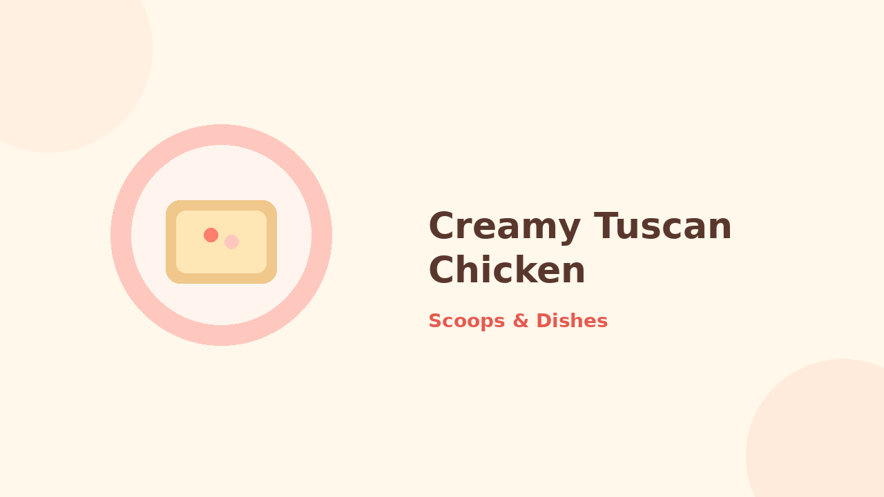 Creamy Tuscan Chicken — cartoon recipe illustration