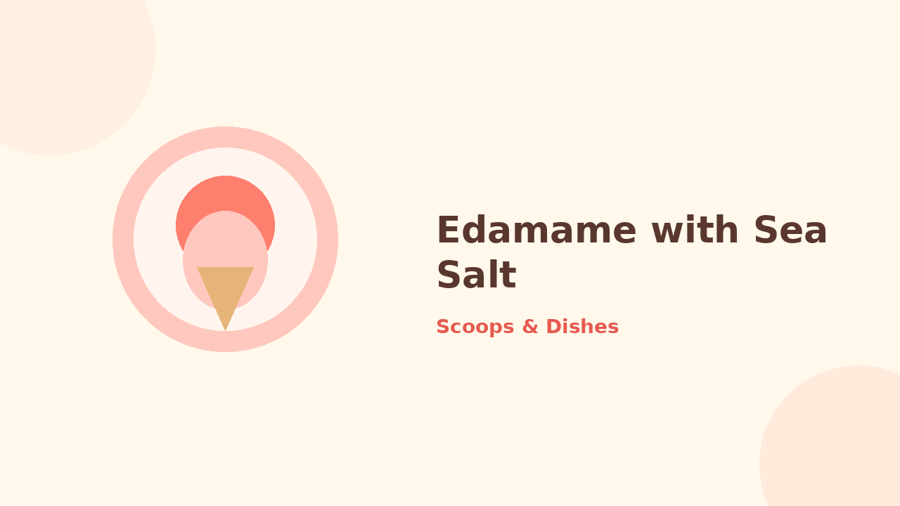 Edamame with Sea Salt — cartoon recipe illustration