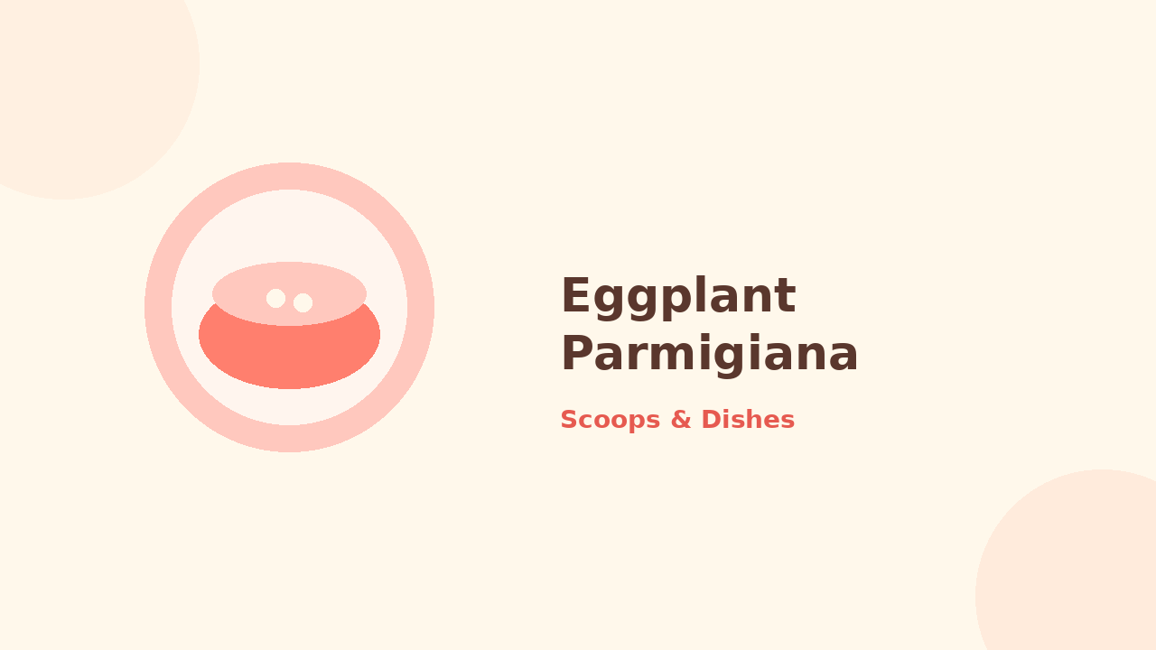 Eggplant Parmigiana — cartoon recipe illustration