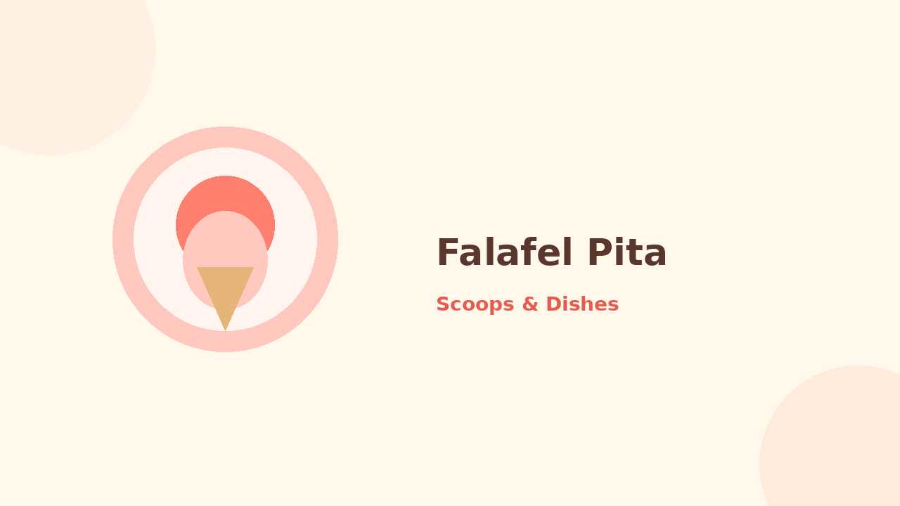 Falafel Pita — cartoon recipe illustration