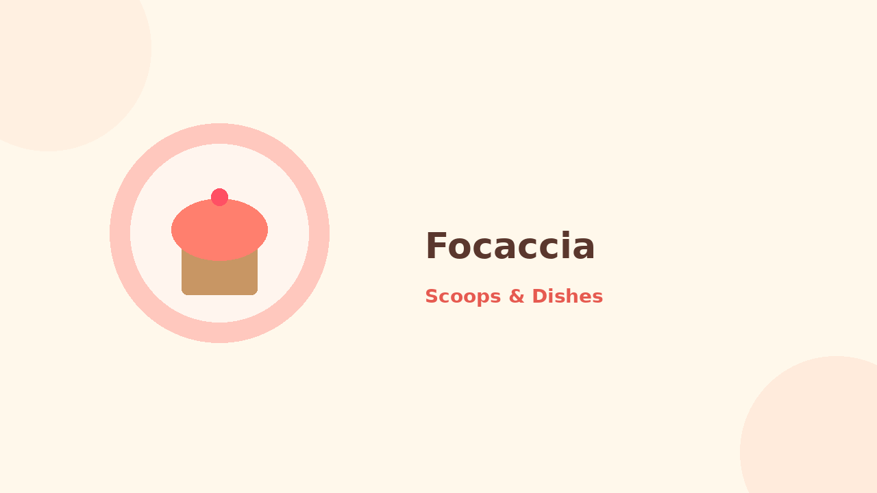 Focaccia — cartoon recipe illustration