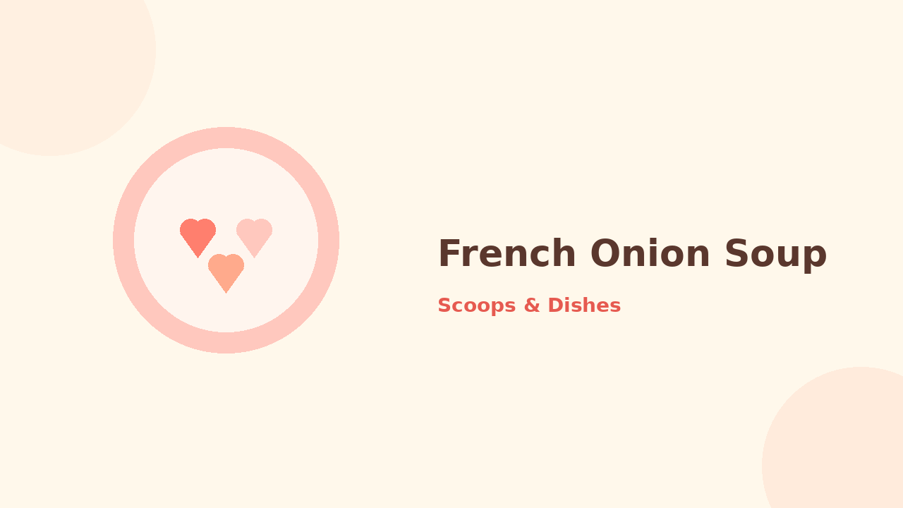French Onion Soup — cartoon recipe illustration