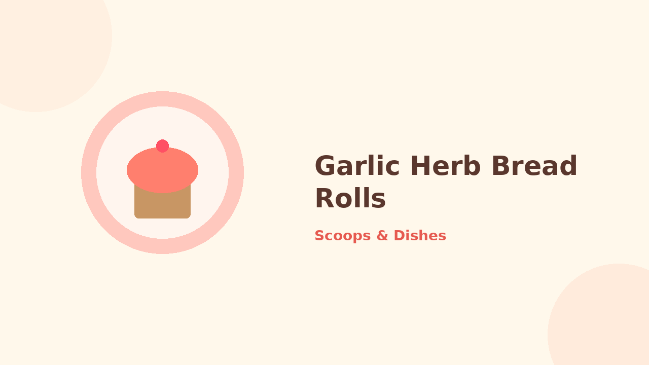 Garlic Herb Bread Rolls — cartoon recipe illustration