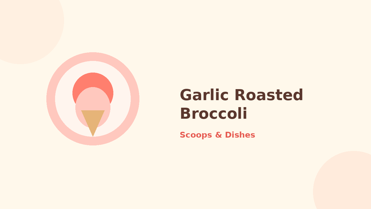 Garlic Roasted Broccoli — cartoon recipe illustration