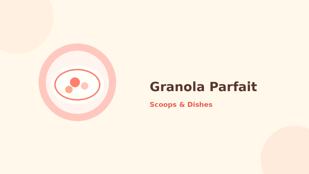 Granola Parfait — cartoon recipe illustration