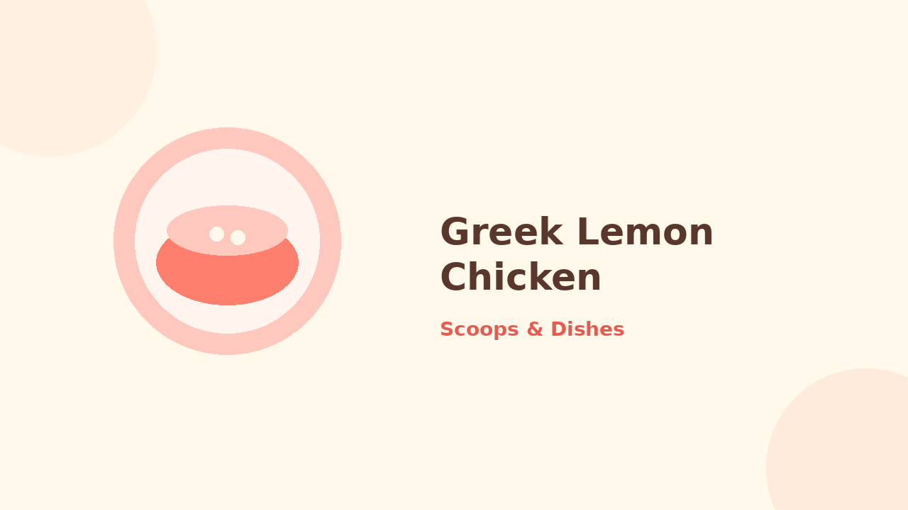 Greek Lemon Chicken — cartoon recipe illustration