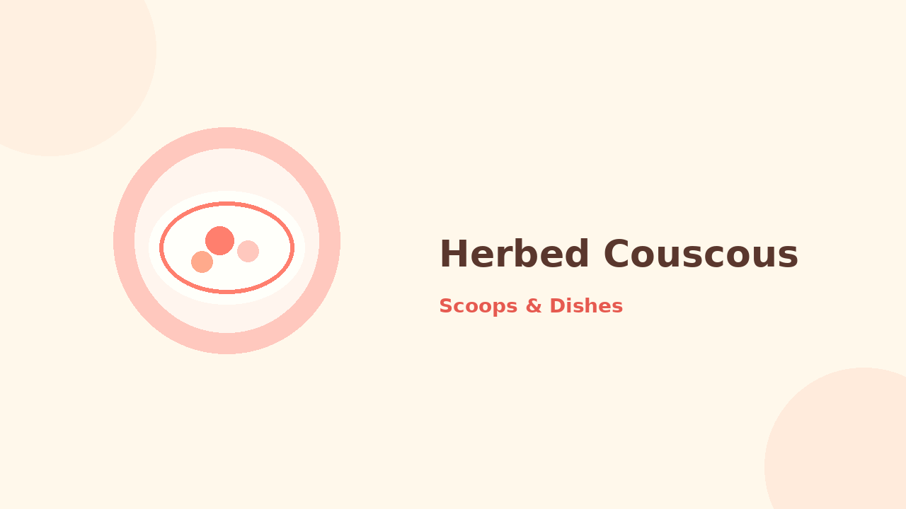 Herbed Couscous — cartoon recipe illustration