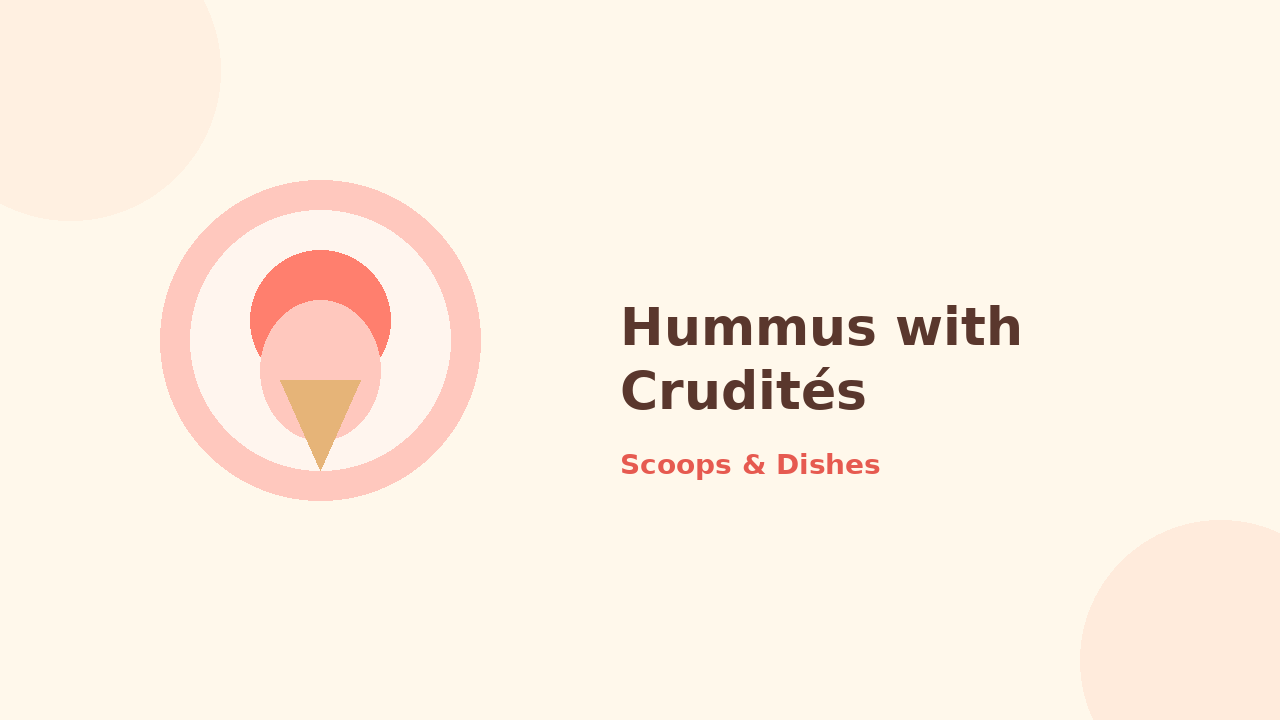 Hummus with Crudités — cartoon recipe illustration