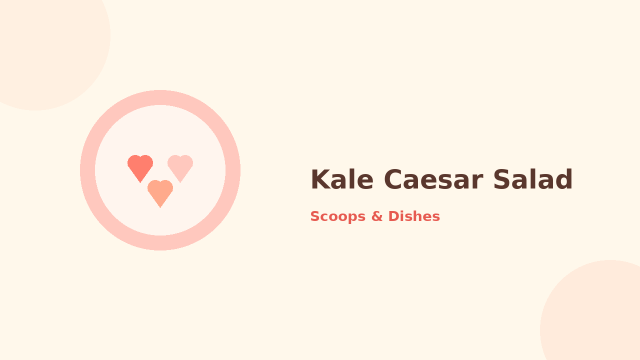 Kale Caesar Salad — cartoon recipe illustration