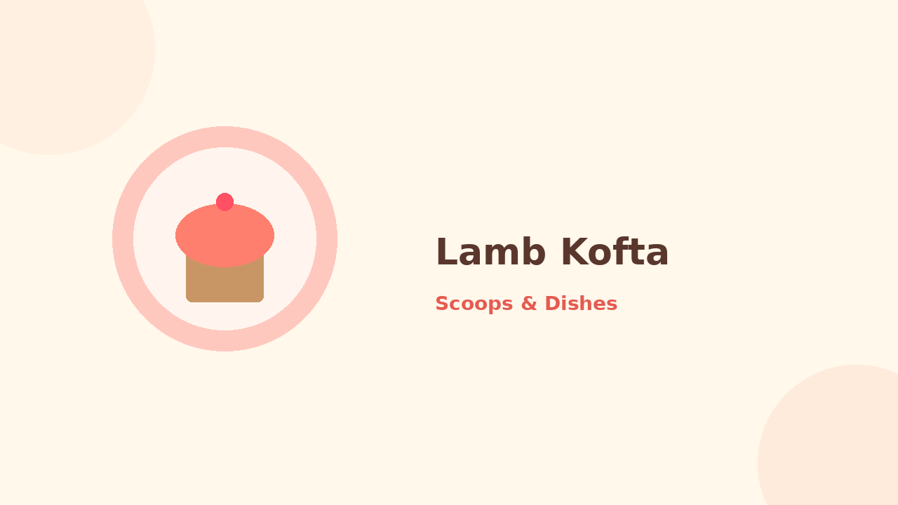Lamb Kofta — cartoon recipe illustration