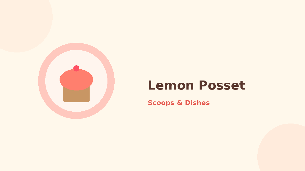 Lemon Posset — cartoon recipe illustration