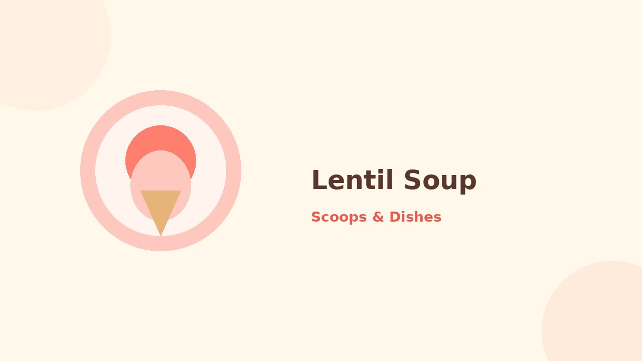 Lentil Soup — cartoon recipe illustration