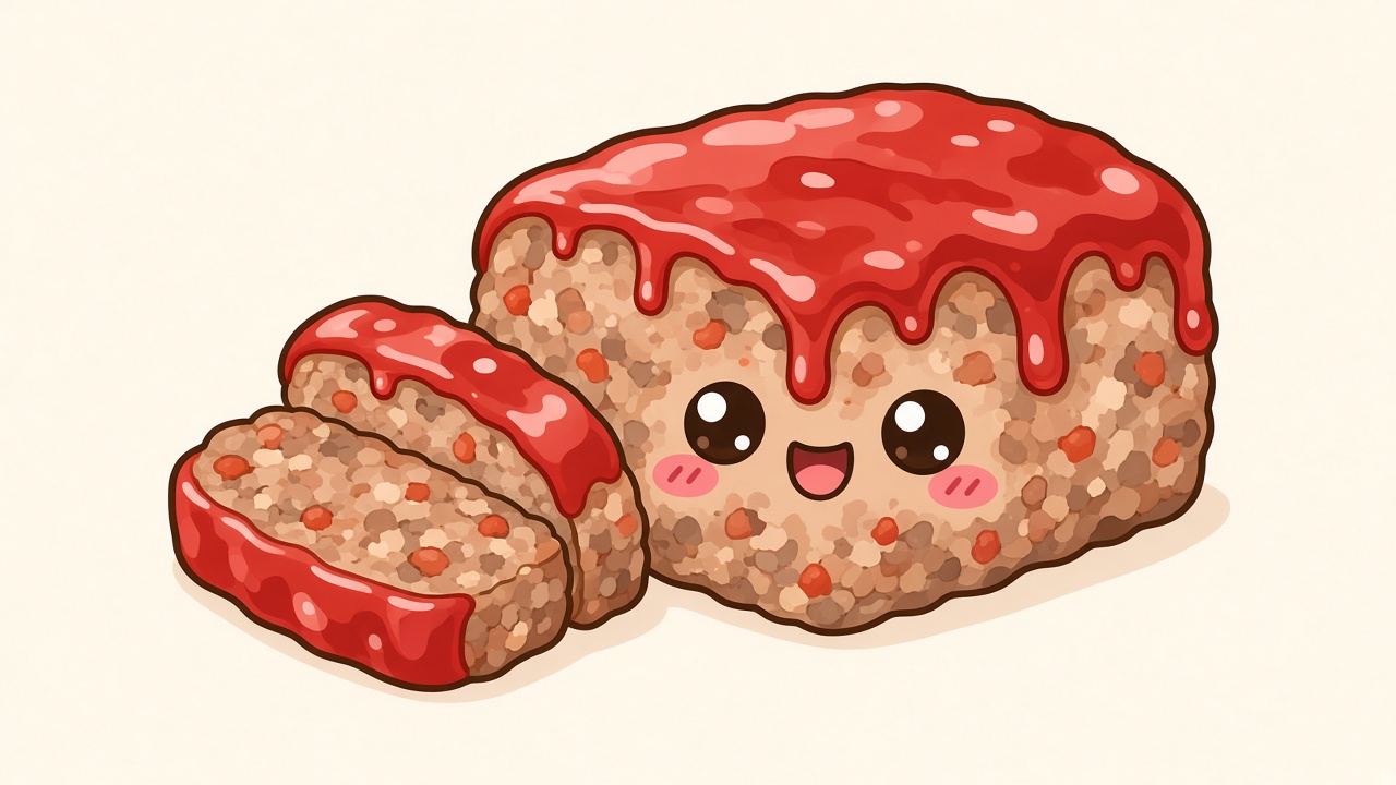 Meatloaf — cartoon recipe illustration