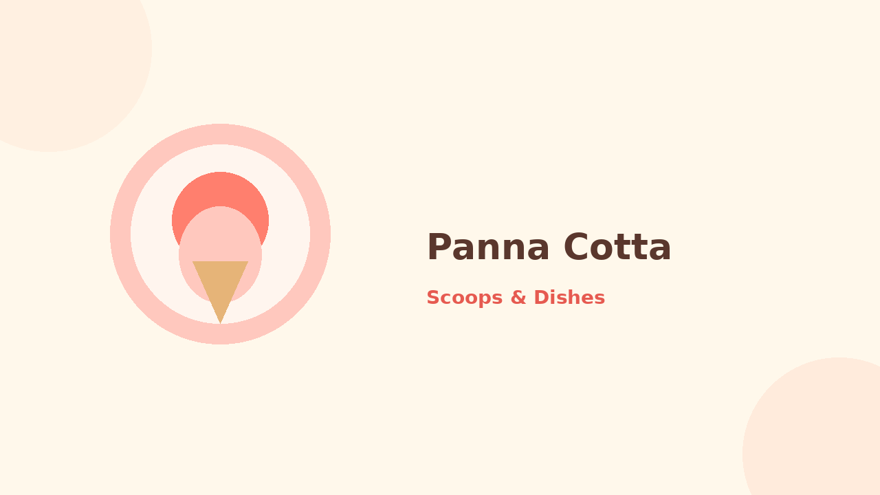Panna Cotta — cartoon recipe illustration