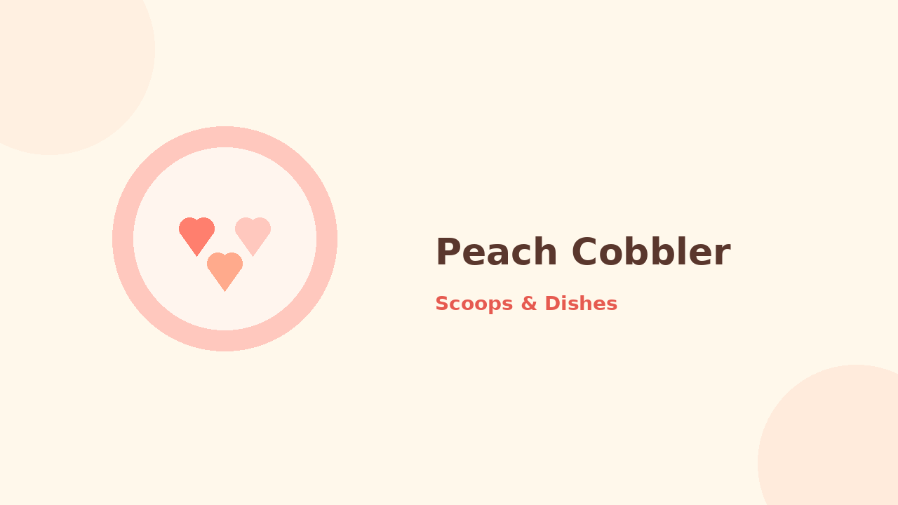 Peach Cobbler — cartoon recipe illustration