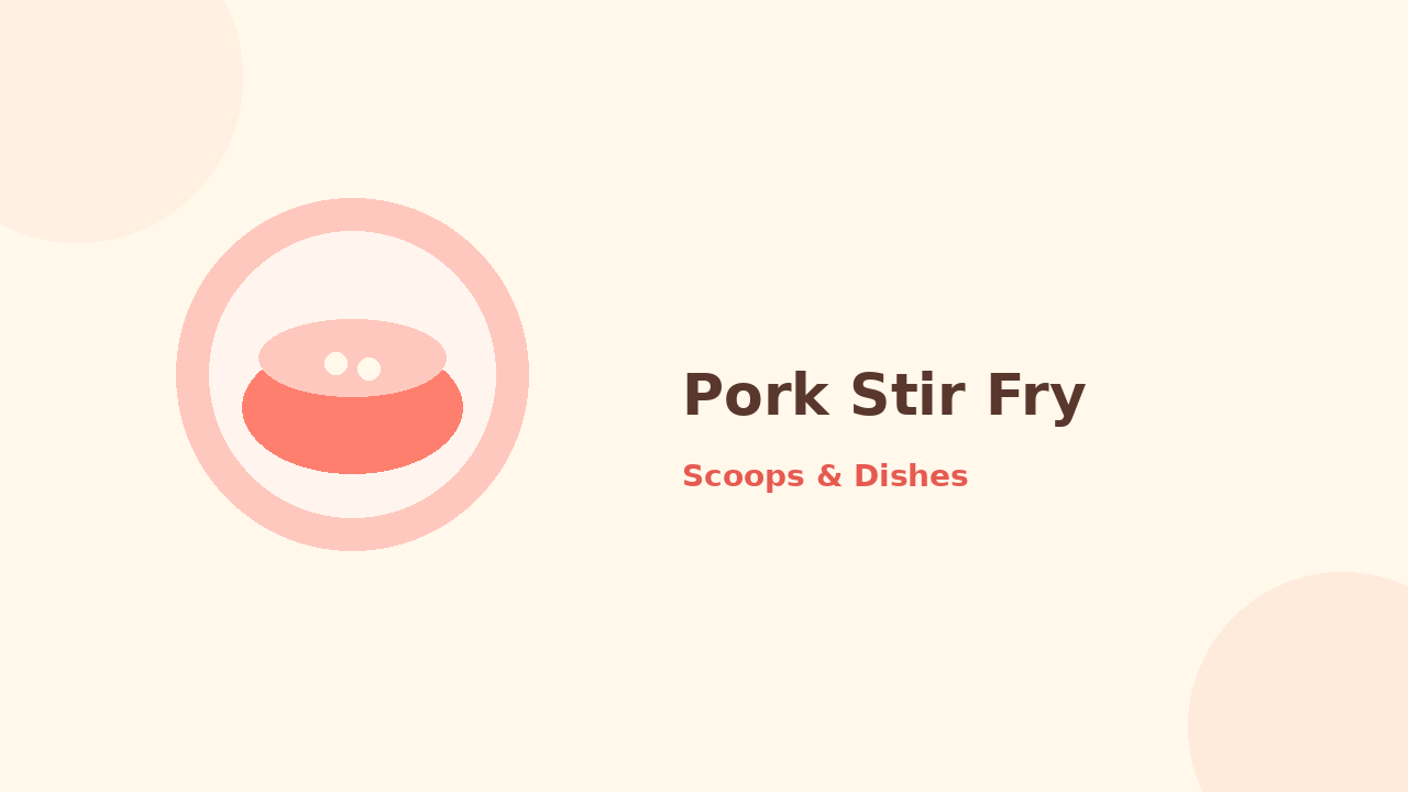 Pork Stir Fry — cartoon recipe illustration