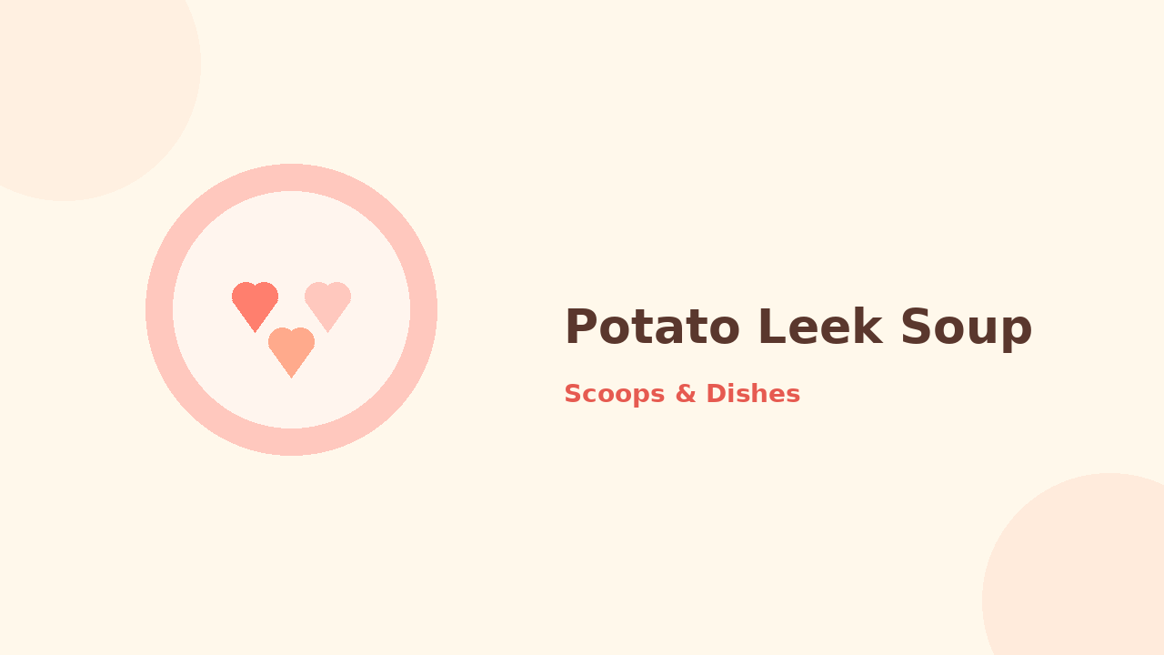 Potato Leek Soup — cartoon recipe illustration