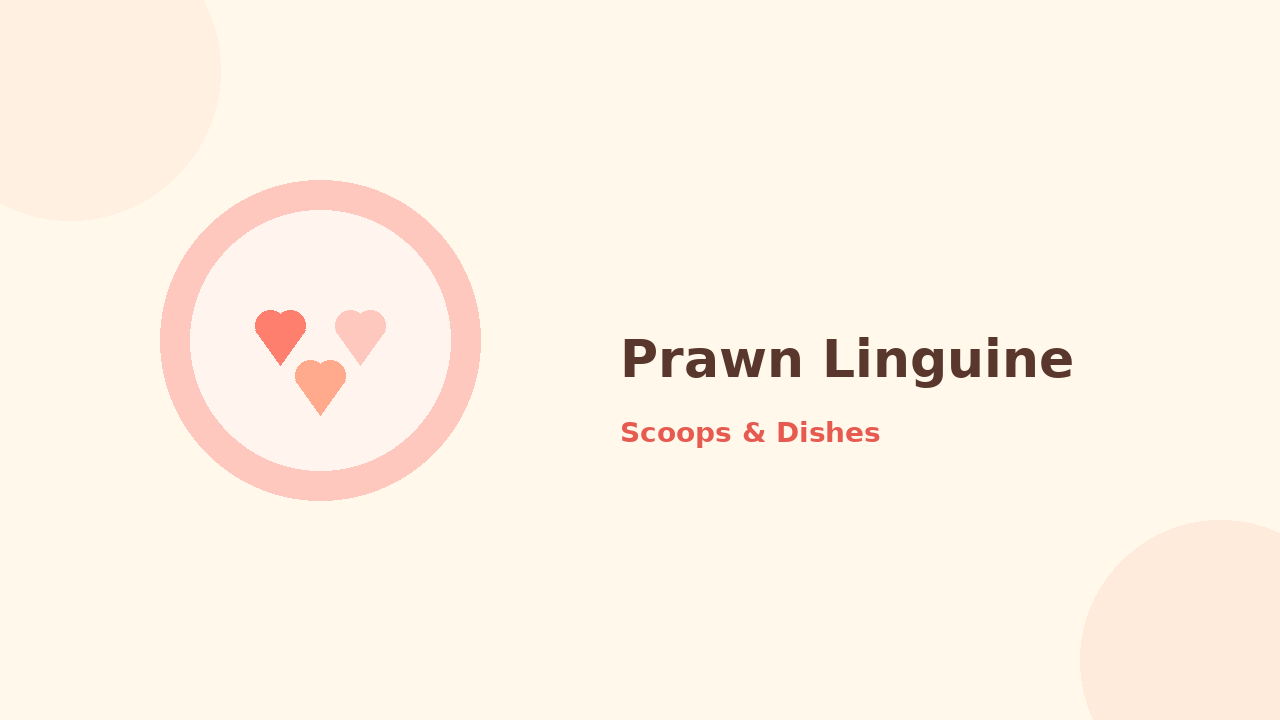 Prawn Linguine — cartoon recipe illustration