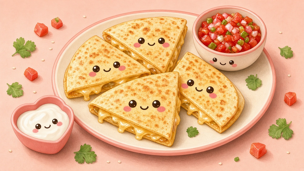 Quesadilla — cartoon recipe illustration