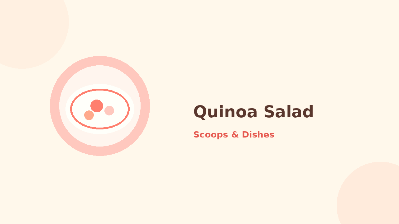 Quinoa Salad — cartoon recipe illustration