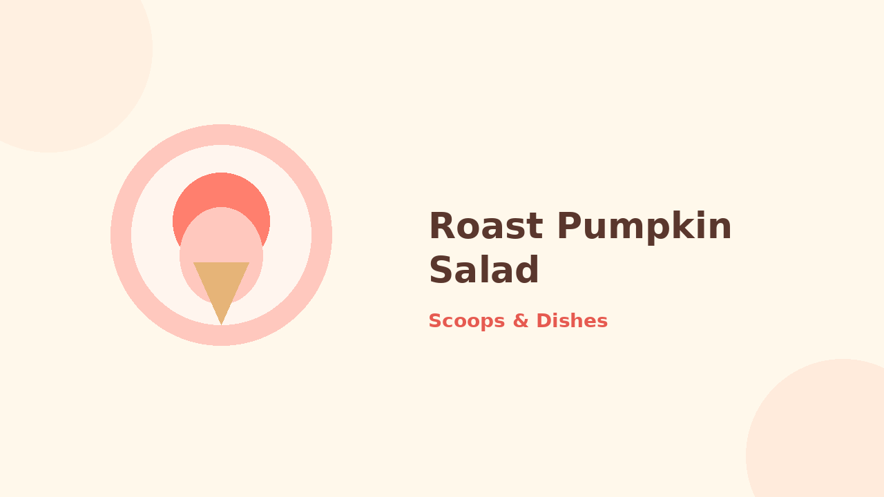 Roast Pumpkin Salad — cartoon recipe illustration