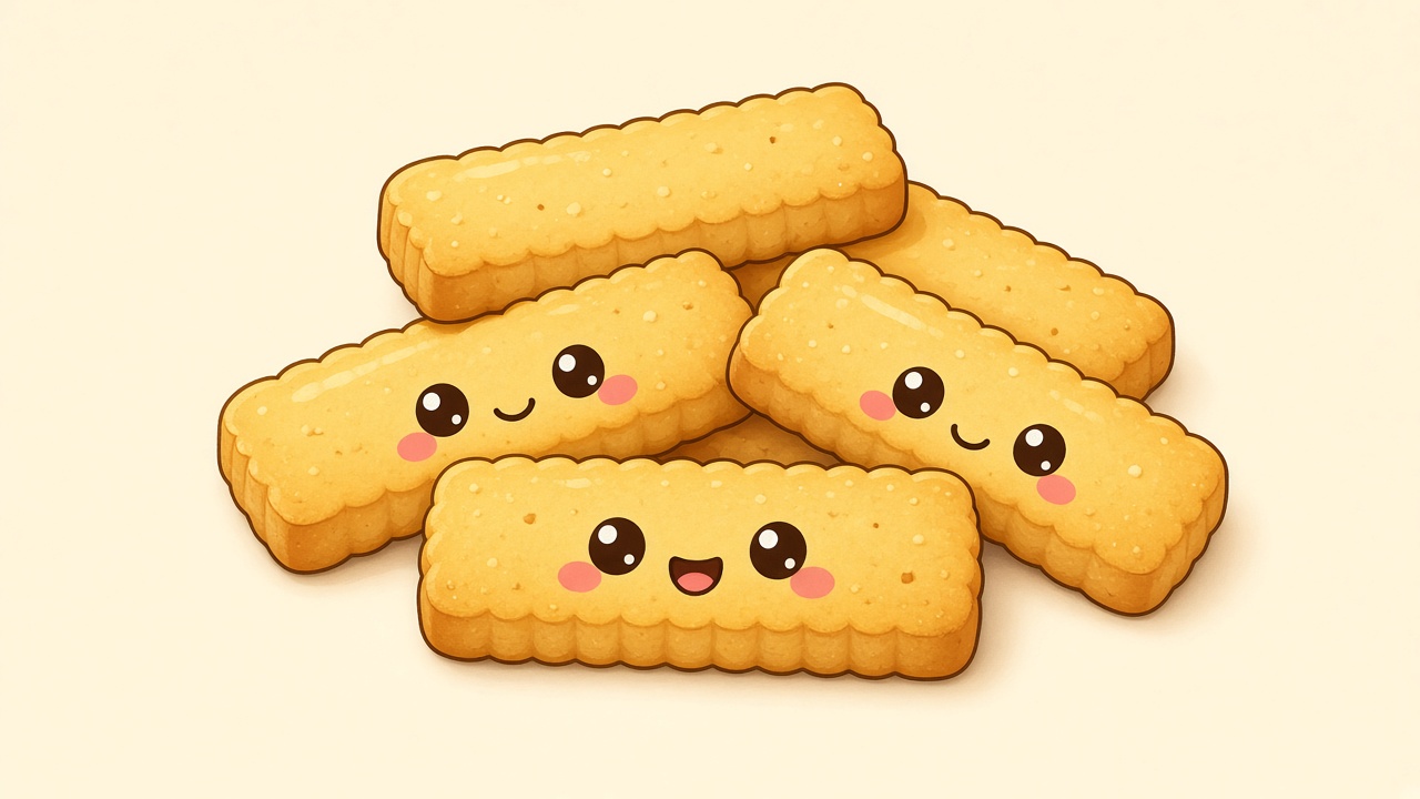 Shortbread — cartoon recipe illustration