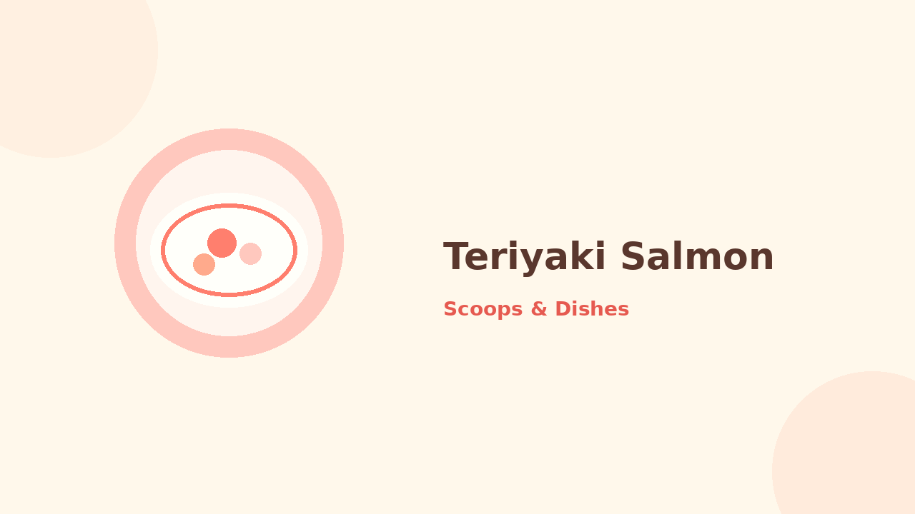Teriyaki Salmon — cartoon recipe illustration