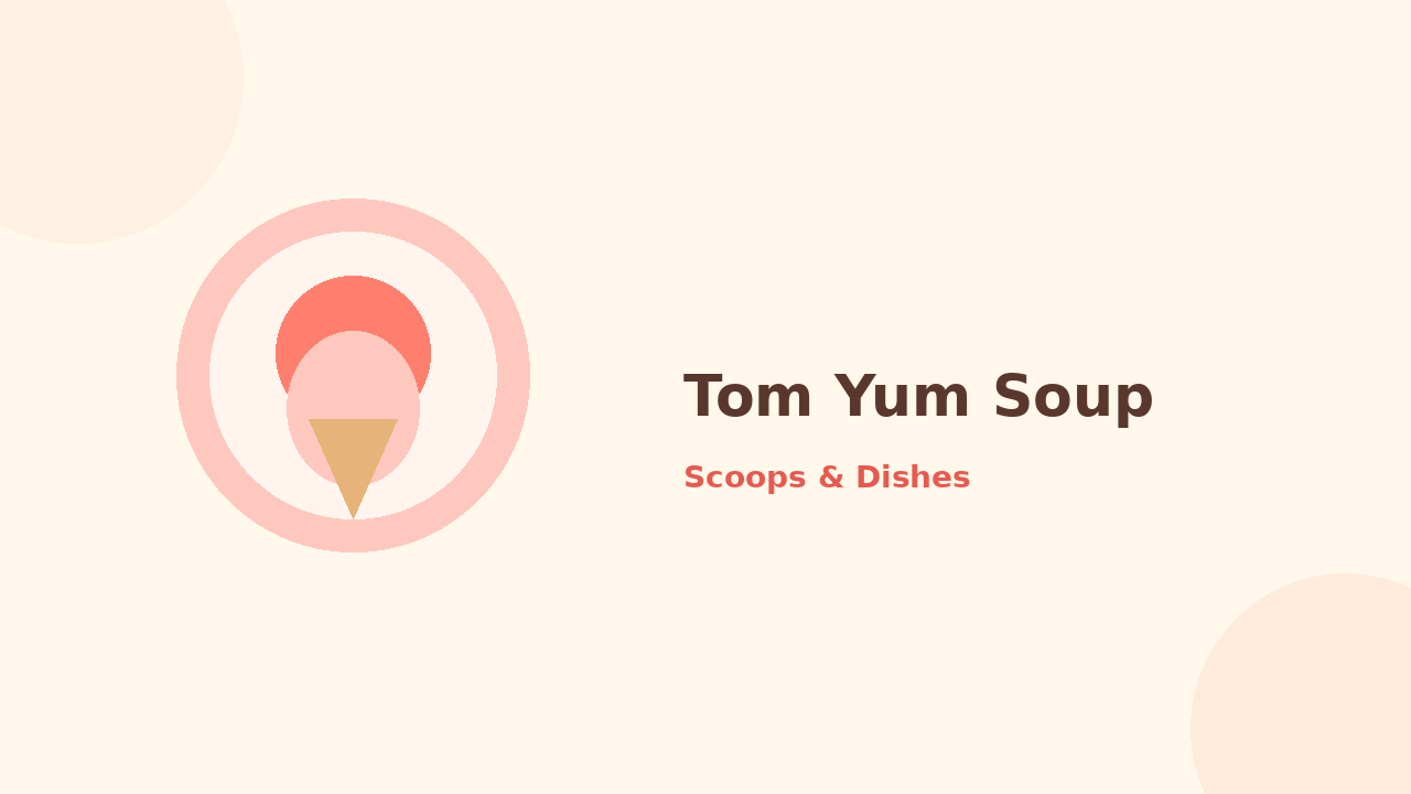 Tom Yum Soup — cartoon recipe illustration
